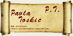 Pavla Toskić vizit kartica